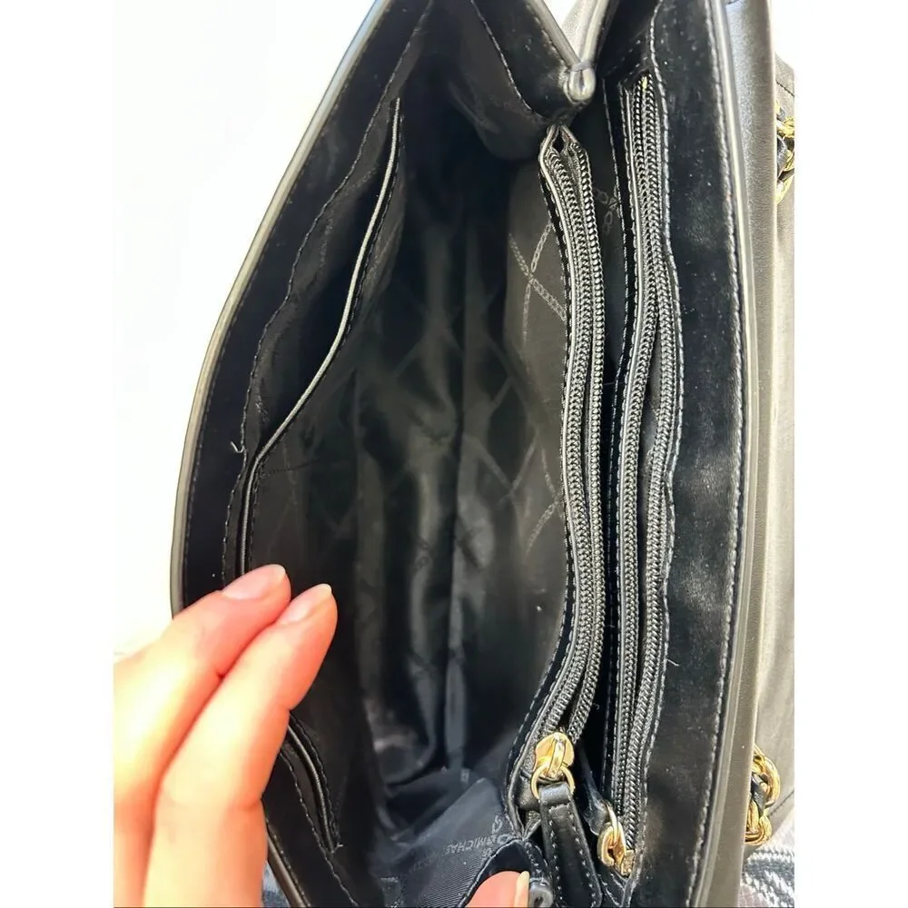 Michael Kors Parker Extra-Large Leather Shoulder Bag black stylish shoulder bag